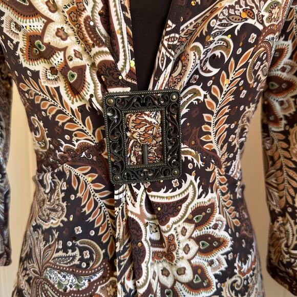 Vintage 90s/y2k Fairy Brown Top M - Picture 3 of 7